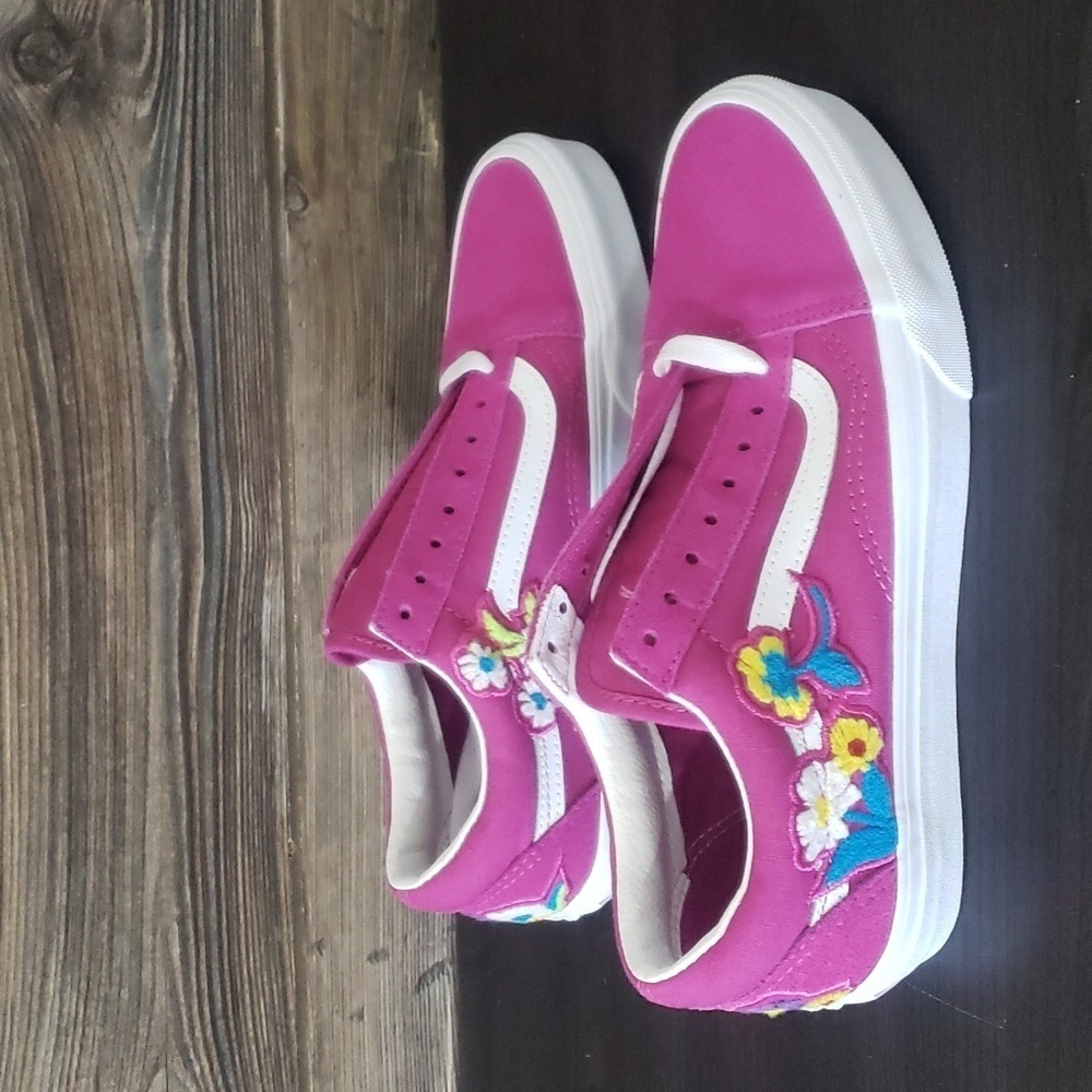 New Vans Old Skool Womens Sneakers Size 6.5 Floral Pink Feminine Cottagecore Fun - Picture 4 of 11